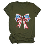 Bow, Summer Short Sleeve Women's Fashion T-Shirt