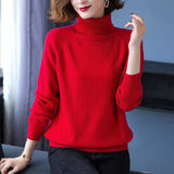 Women Knitwear Autumn and Winter Turtleneck Knitwear Loose Sweater
