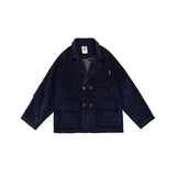 Unisex Jacket Vintage Overalls Jacket Casual Suit Loose Profile Corduroy Jacket