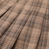 Women Shorts Plaid Pleated Pantskirt