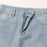 Women Dresses Denim Skirt Spring Retro Hip-Wrapped Long Skirt (Qymy0409)