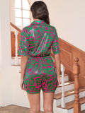 Women's Evening Gown Sexy Loose V-neck Striped Sequined Jumpsuit