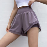 Women Yoga Sports Shorts Mesh Loose Sports Shorts Lining Yoga Hot Pants