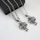 Chrome Hearts Necklace Classic Cross Flower Design Men's and Women's Necklaces