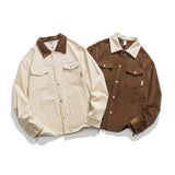 Unisex Jacket Vintage Tlaw Jacket Corduroy Loose Overalls