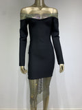 Women Dresses Bandage One-Piece Dress Party Dress Skirt (Ont0408)