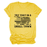 Casual crew neck women's T-shirt personalized printing fashion short sleeves