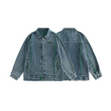 Unisex Jacket Vintage Washed Denim Jacket Loose Jacket