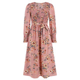 Women Date Dress Autumn and Winter round Neck Dress