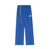 Men Sweatpants Straight Long Sports Pants Loose and Simple Casual Sports Wide-Leg Pants