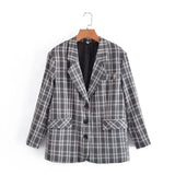 Women Suits Plaid Blazer Autumn Suits