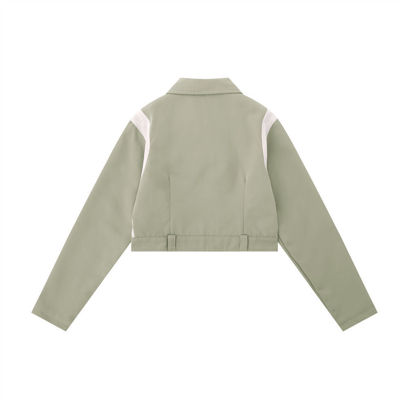 Women Jacket Lapel Casual Women Autumn Zipper Cardigan Outerwear