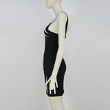 Women's Evening Dress Zebra Striped Spaghetti Straps Dress Sexy Backless Sheath Skirt