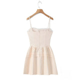 Women Dresses Spring/Summer Bow Lace Sling Dress (Xds0414)