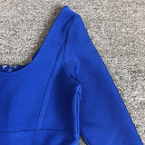 Women's Evening Dress round Neck Long Sleeve Bandage One-Piece Dress