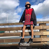 Women Sweater Knitwear Autumn Retro Crew Neck Front Row Buckle Slim Fit Short Knitted Cardigan Top