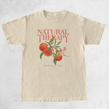 Botanical Peach Fruit T-Shirt Women Vintage Motivational