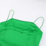 Corset Dress Summer Suspenders Ice Silk Imitation Silk Dress