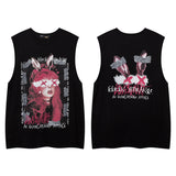 Men Vest Graffiti Sleeveless T-shirt Men and Women Couple Sports Vest