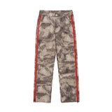 Men Sweatpants Camouflage Slacks Men's Loose Zip Slit Straight-Leg Trousers