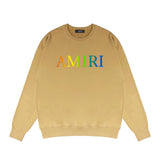 Amiri Long Sleeved Shirt Fashion Brand Crew Sweatshirts round Neck Sweater