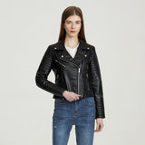 Women Leather Jacket Women's Zipper Leather Jacket Women's PU Leather Jacket Women's Short Coat