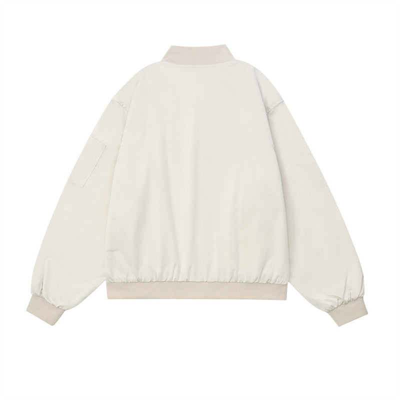Women Jacket Mechanical Style Zipper Decorations Jacket Stand Collar Solid Color Coat
