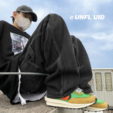 Men Jeans Fall Hip Hop Loose Straight-Leg Pants Vintage