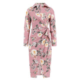 Women Date Dress Autumn and Winter Leisure Blouse Collar Dress Long Dress