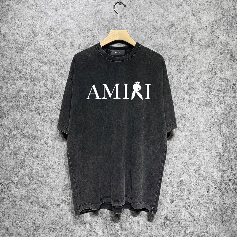 Amiri T-Shirt Vintage Distressed Short-Sleeved T-shirt