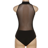 Women Jumpsuit Summer Sexy Mesh T-shirt Jumpsuit