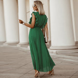 Women Date Dress Chiffon Dress Slim Fit Dress