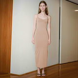 Women Dresses V-neck Strap Long Dress