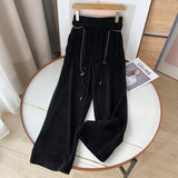 Women Sweatpants Autumn and Winter Straight Casual Pants Loose Wide-Leg Pants