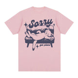 Sorry Got Plans Retro Graphic T Shirts Nostalgia Cat Tops