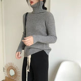 Women Knitted Pullover Turtleneck Sweater Women's Winter Sweater Top