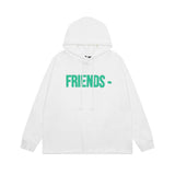 Vlone Hoodie autumn and winter green big V letter hooded sweater