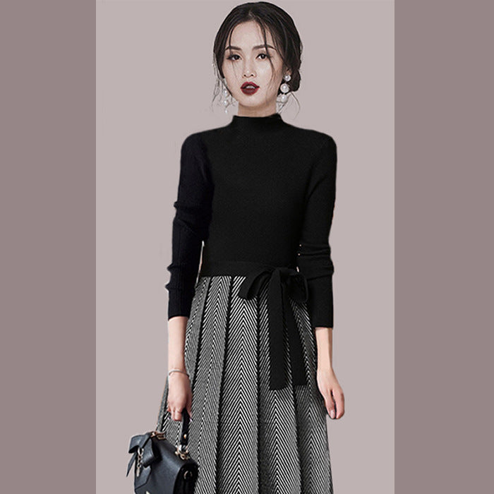 Women Maxi Dress Autumn and Winter Knitting Dress