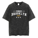 Gothic Brooklyn Tshirt Vintage Y2k T-Shirts Letter Print