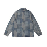 Unisex Jacket Casual Denim Jacket Men's and Women's Polo Collar Top Coat