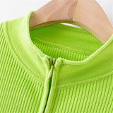 Women Sweater Knitwear Autumn and Winter Zipper Stand Collar Sweater