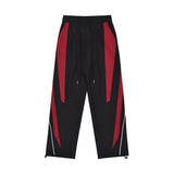 Men Sweatpants Functional Stitching Exercise Casual Pants Loose Tactical Pants Straight Drawstring Jogger Pants