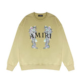 Amiri Long Sleeve Shirt Crew Sweatshirts Crew Neck Sweater