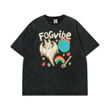 Men T Shirt Hip Hop Demon Cartoon Printed Short Sleeve T-shirt