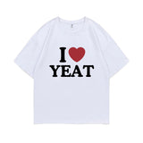 I Love Yeat Graphic Print T-shirt Summer Men Women Hip Hop