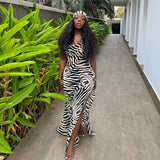 Women Dresses Summer Sexy Dew Split Sling Dress