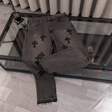 CHH Chrome Hearts Jeans Unisex Casual Loose Jeans
