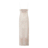 Women Dresses Summer V-neck Lace Floral Strap Dress Backless Sexy Dress (Xds0414)