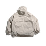 Unisex Winter Cotton Coat Stitching Hooded down Jacket Retro Warm down Jacket
