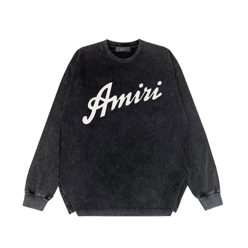 Amiri Long Sleeve Shirt Vintage T Shirt Washed and Worn Vintage Long Sleeve T-shirt